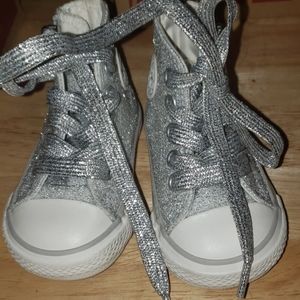Silver Glitter Converse All Stars